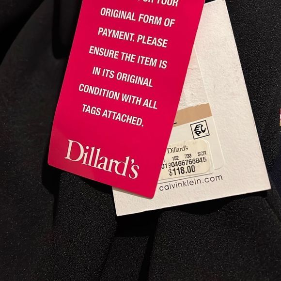 Calvin Klein Cold Shoulder Dress Long Back Zip Black Size 12 - Picture 6 of 8